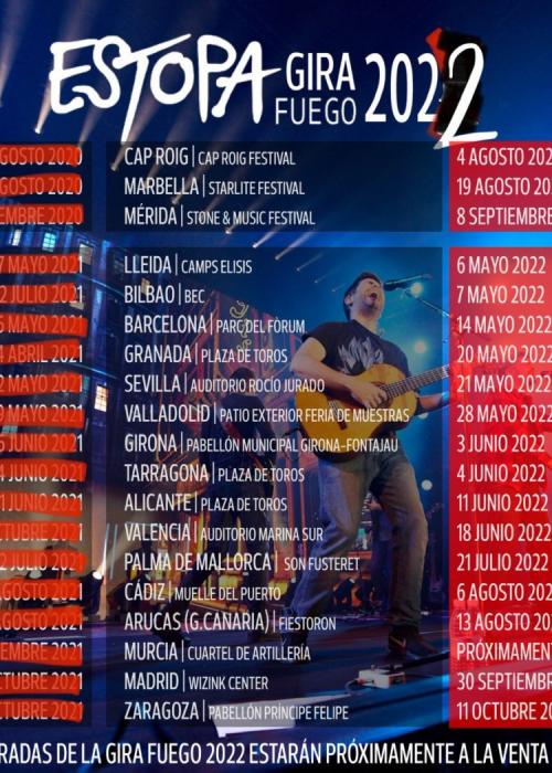 Cartel de Concierto de Estopa en Zaragoza