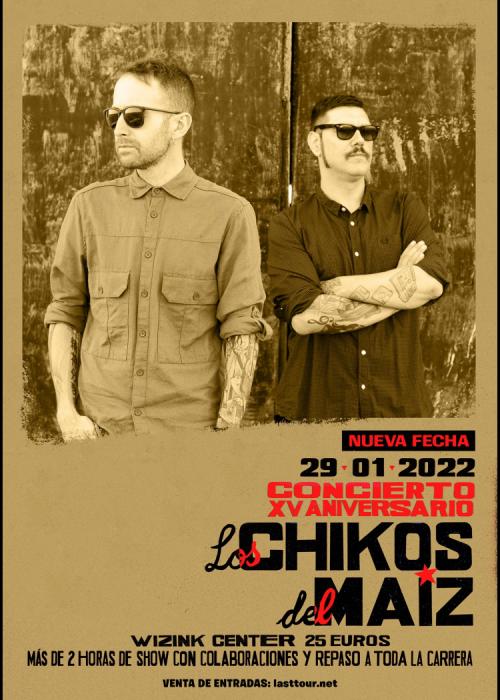Cartel de Concierto de Los Chikos del Maíz en Madrid
