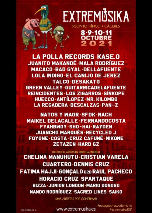 Cartel de Extremúsika 2021