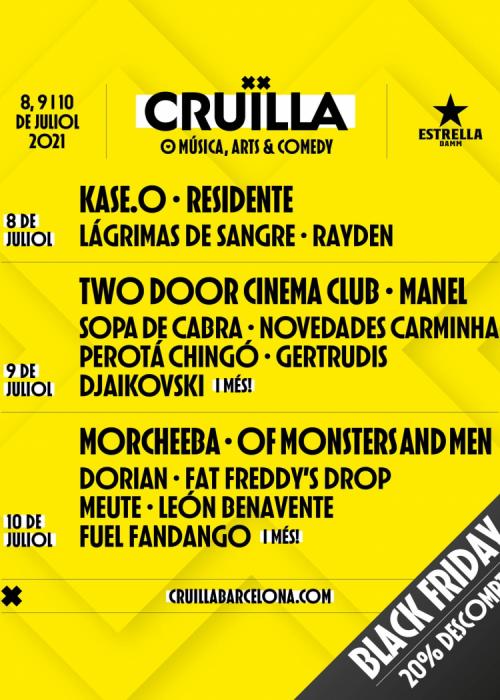 Cartel de Festival Cruïlla 2021