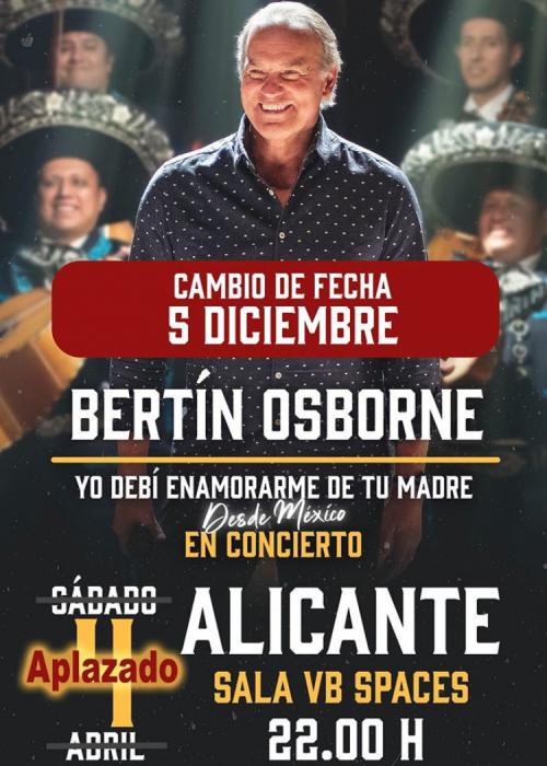 Cartel de Concierto de Bertín Osborne en Alicante