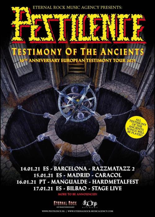 Cartel de Concierto de Pestilence en Madrid