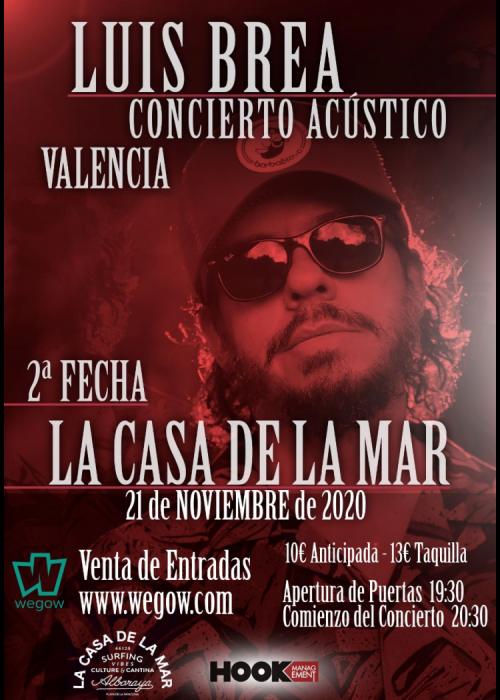 Cartel de Concierto de Luis Brea y el Miedo en Valencia