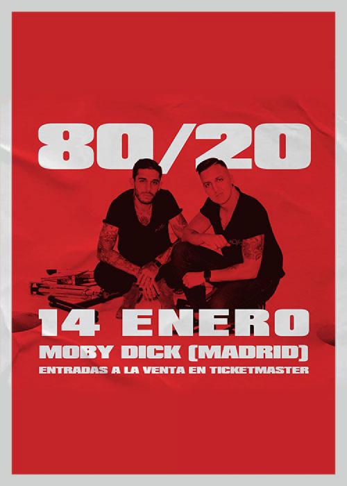 Cartel de Concierto de 80/20 en Madrid