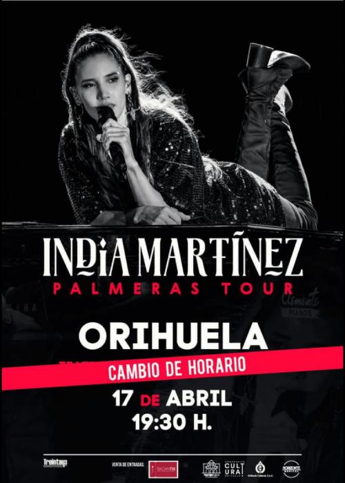 Cartel de Concierto de India Martínez en Orihuela