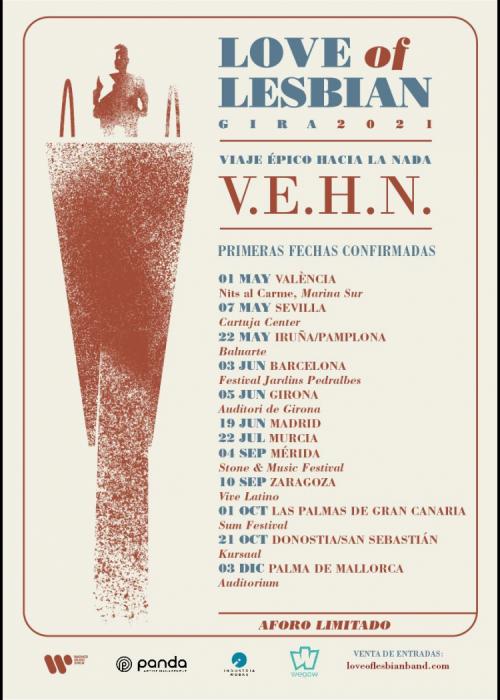 Cartel de Concierto de Love of Lesbian en Mérida