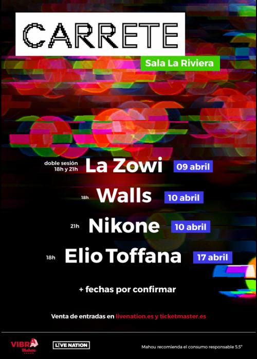 Cartel de Concierto de Walls en Madrid