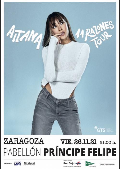 Cartel de Concierto de Aitana en Zaragoza