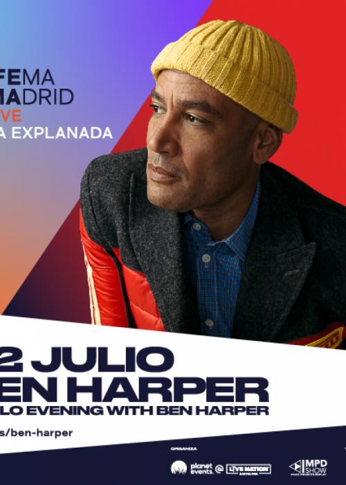 Cartel de Concierto de Ben Harper en Madrid