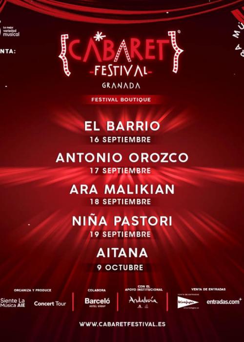 Cartel de Concierto de Antonio Orozco en Granada