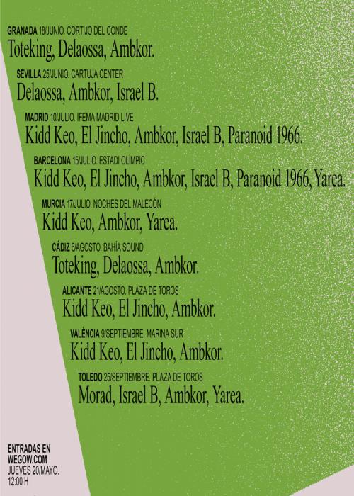 Cartel de Concierto de Kidd Keo + Ambkor + Yarea en Murcia