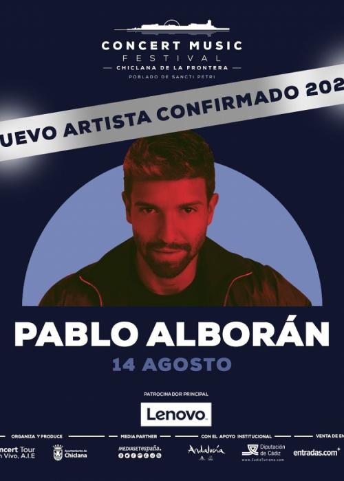 Cartel de Concierto de Pablo Alborán en Chiclana de la Frontera