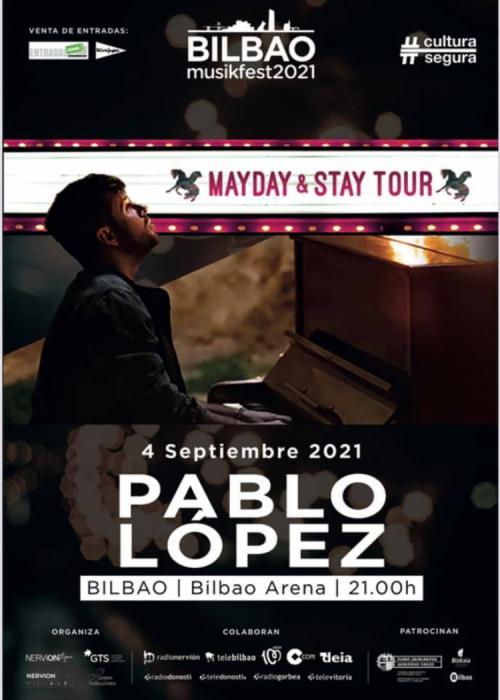 Cartel de Concierto de Pablo López en Bilbao