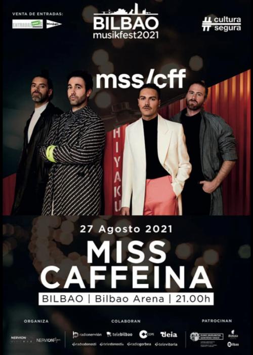 Cartel de Concierto de Miss Caffeina en Bilbao