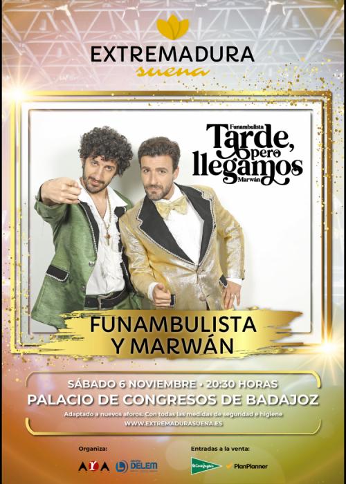 Cartel de Concierto de Marwan + Funambulista en Cáceres