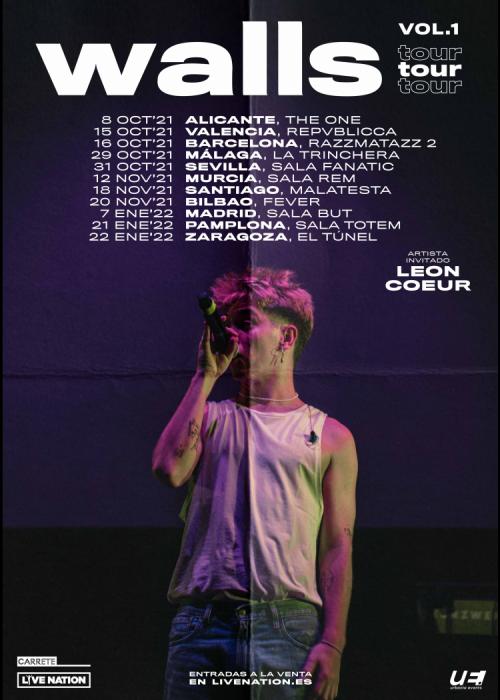Cartel de Concierto de Walls en Murcia