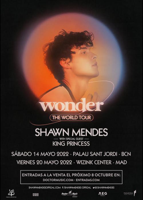Cartel de Concierto de Shawn Mendes en Barcelona