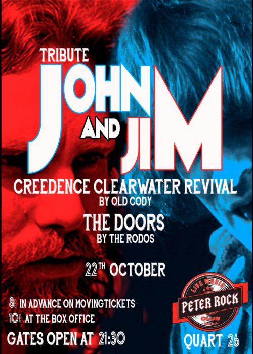 Cartel de John & Jim Tribute (CCR and The Doors)