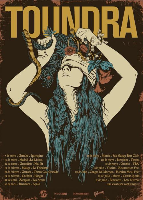 Cartel de Concierto de Toundra en Madrid