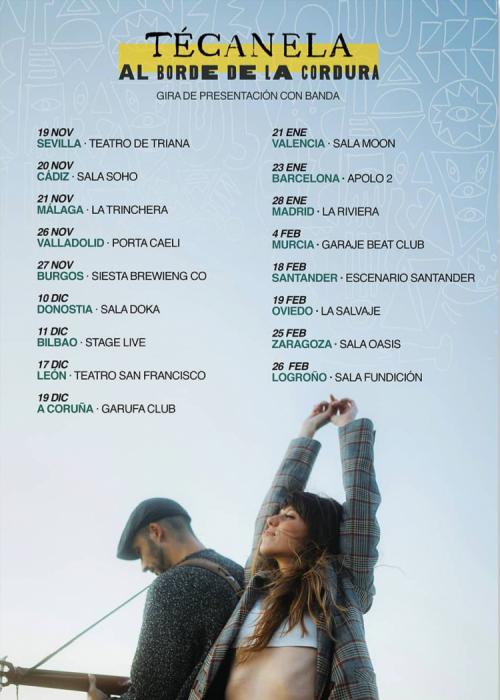 Cartel de Concierto de TéCanela en Madrid