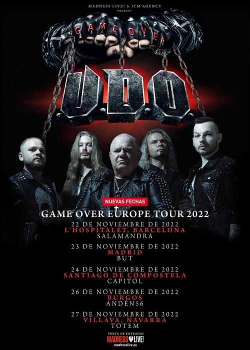 Cartel de Concierto de UDO en Santiago de Compostela