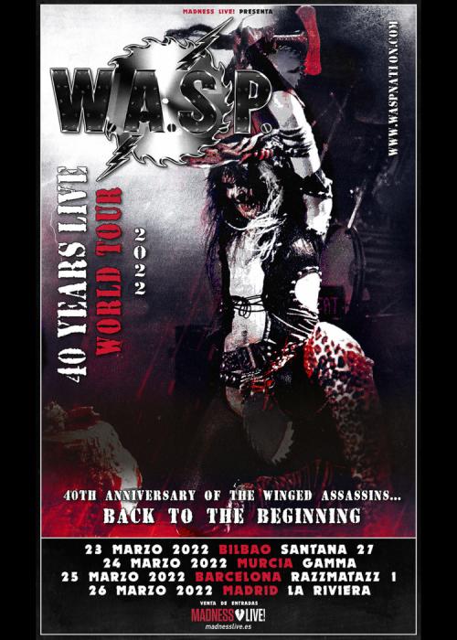 Cartel de Concierto de W.A.S.P. en Murcia