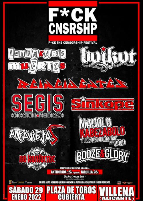 Cartel de F*** the Censorship 2022