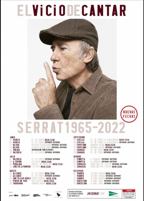 Cartel de Concierto de Joan Manuel Serrat en Zaragoza