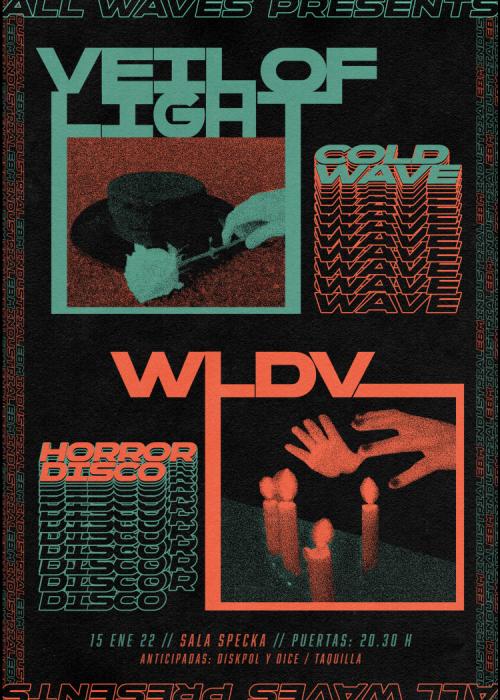 Cartel de Concierto de Veil of Light + WLDV en Madrid