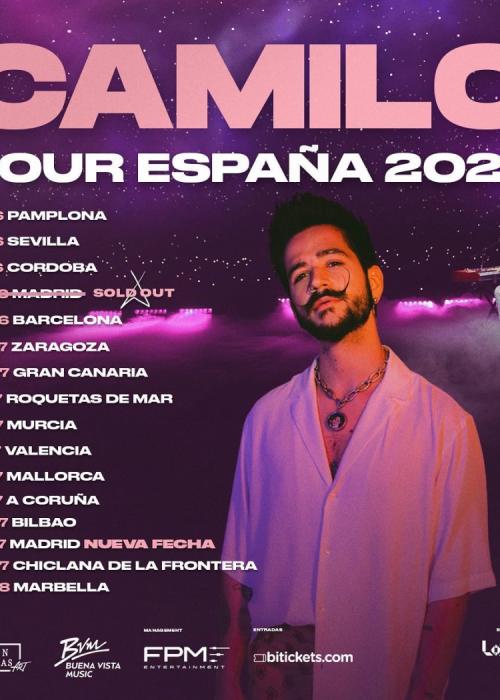 Cartel de Concierto de Camilo en Roquetas de Mar