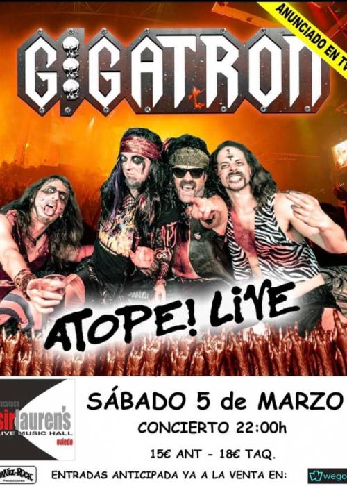 Cartel de Concierto de Gigatron en Oviedo