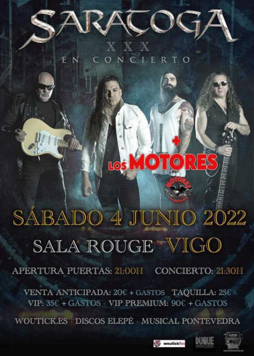 Cartel de Concierto de Saratoga en Vigo