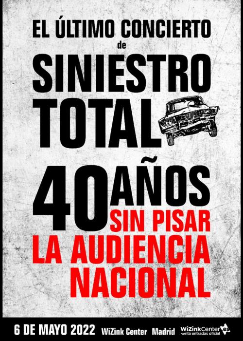 Cartel de Concierto de Siniestro Total en Madrid