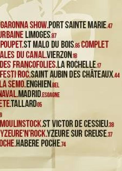 Cartel de Concierto en Madrid de Boulevard des Airs