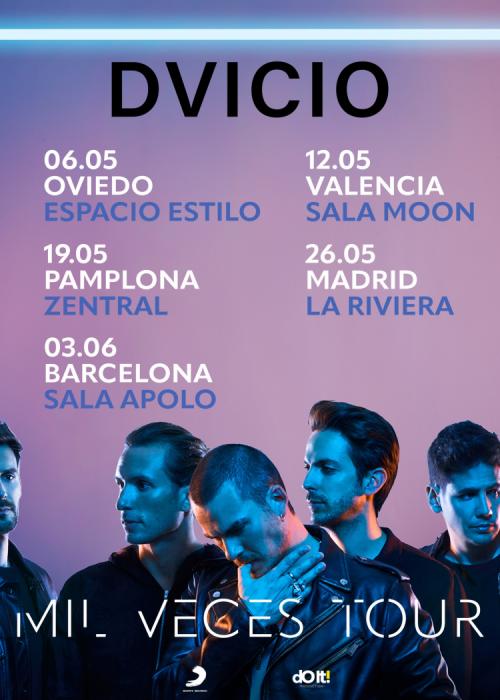 Cartel de Concierto de Dvicio en Barcelona