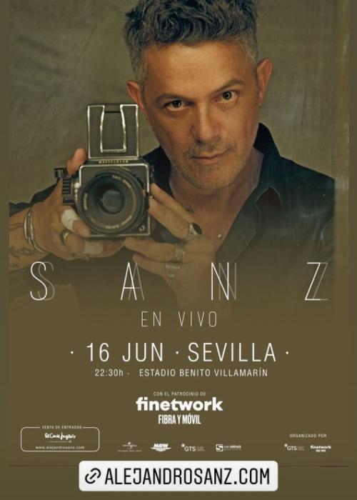 Cartel de Concierto de Alejandro Sanz en Sevilla