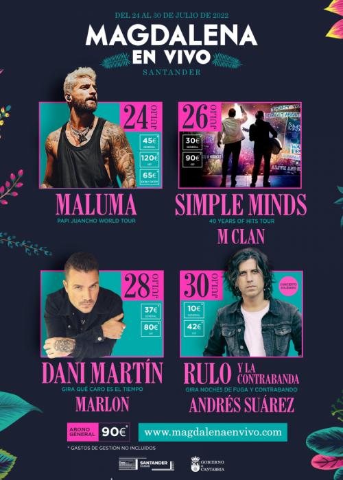 Cartel de Concierto de Maluma en Santander
