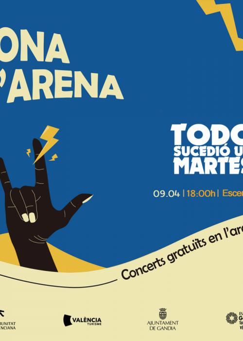 Cartel de Concierto de Todo Sucedió Un Martes en Gandia