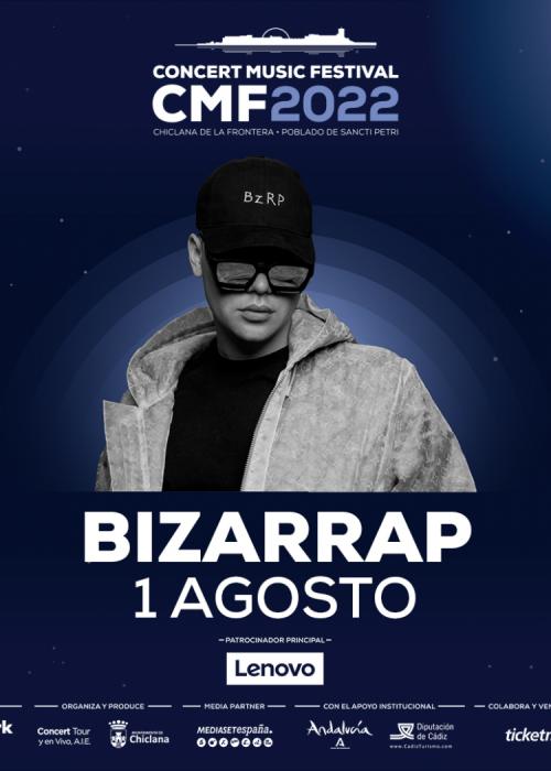 Cartel de Concierto de Bizarrap en Chiclana de la Frontera