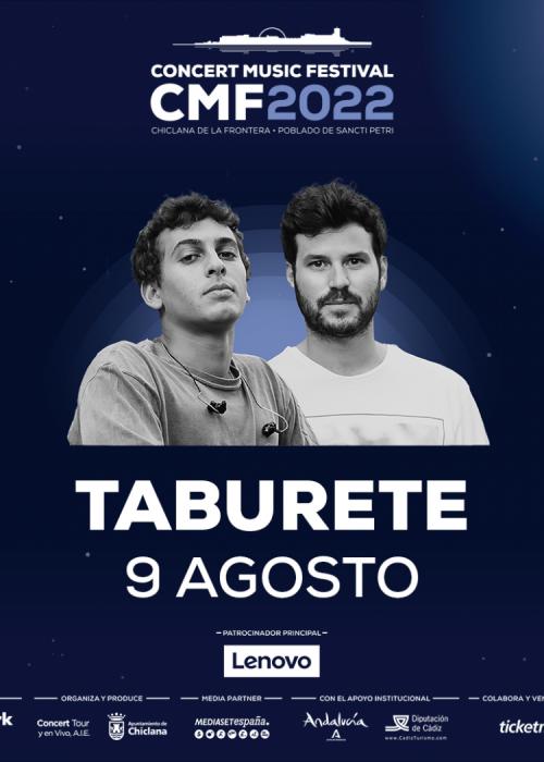Cartel de Concierto de Taburete en Chiclana de la Frontera