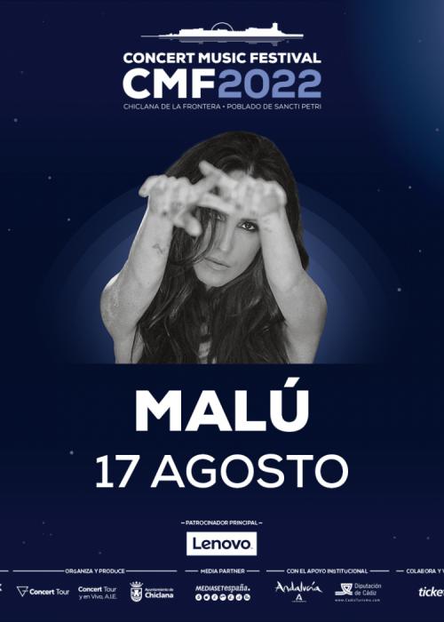 Cartel de Concierto de Malú en Chiclana de la Frontera
