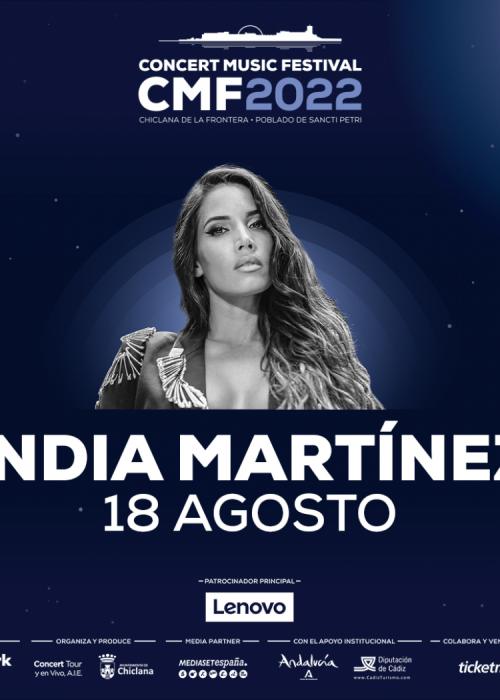Cartel de Concierto de India Martínez en Chiclana de la Frontera