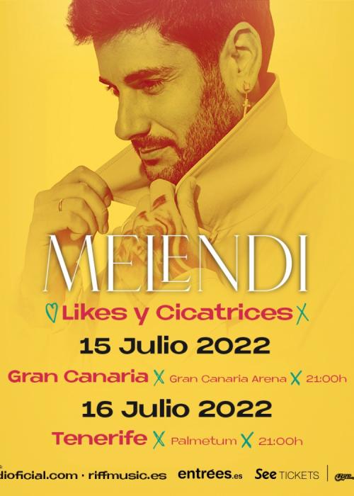 Cartel de Concierto de Melendi en Las Palmas de Gran Canaria