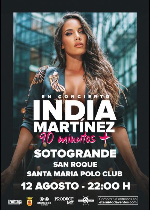 Cartel de Concierto de India Martínez en San Roque
