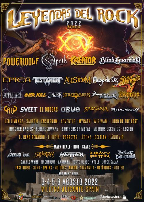 Cartel de Leyendas del Rock 2022