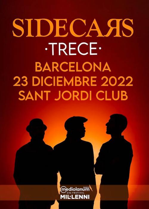 Cartel de Concierto de Sidecars en Barcelona