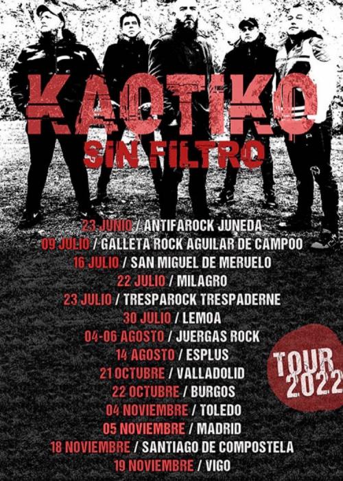 Cartel de Concierto de Kaotiko en Santiago de Compostela