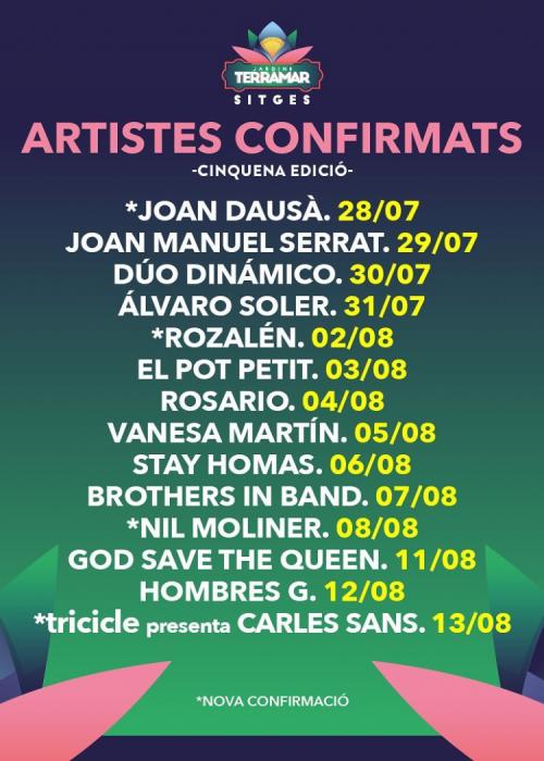 Cartel de Concierto de Nil Moliner en Sitges