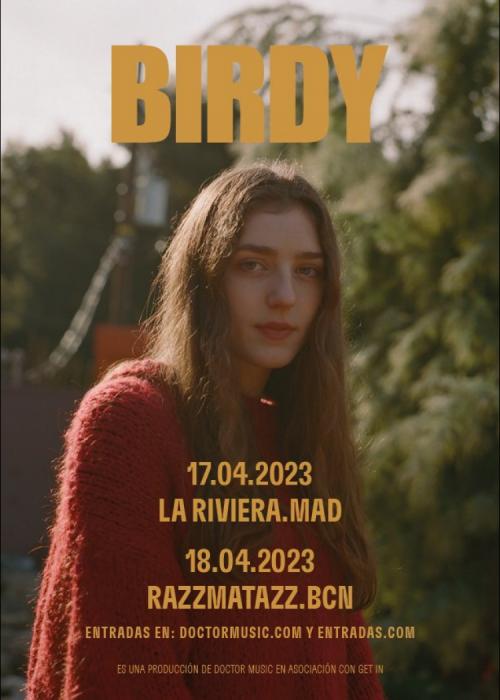 Cartel de Concierto de Birdy en Barcelona
