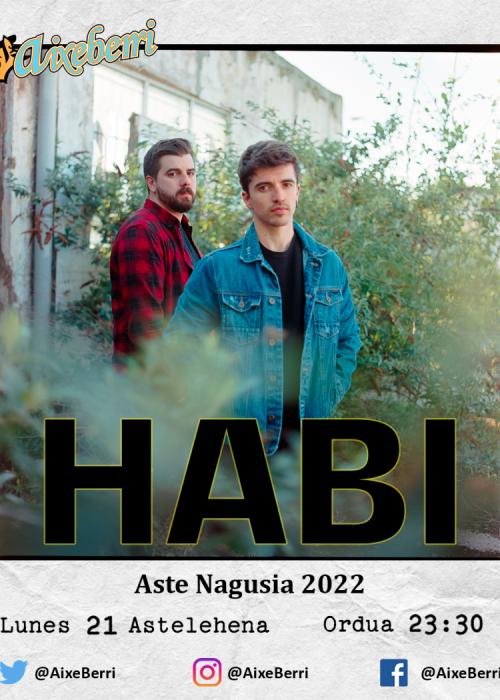 Cartel de HABI - Txosna Aixeberri Konpartsa Aste Nagusia Bilbao